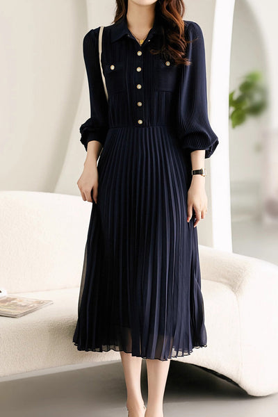 Elegant Temperament Pleated Dress