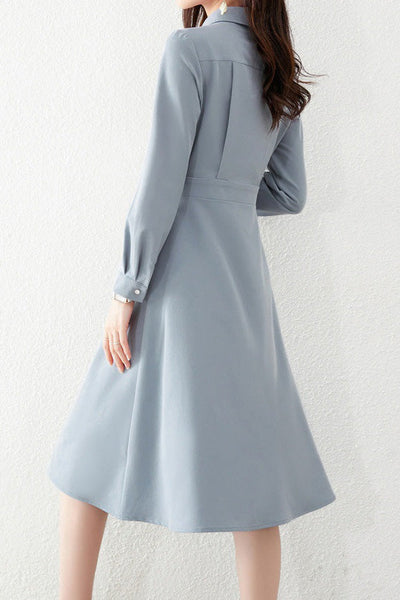 Fashionable Waist-Slimming Shirt Dress