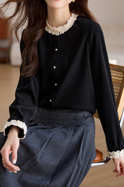 French Lace Patchwork Shirt