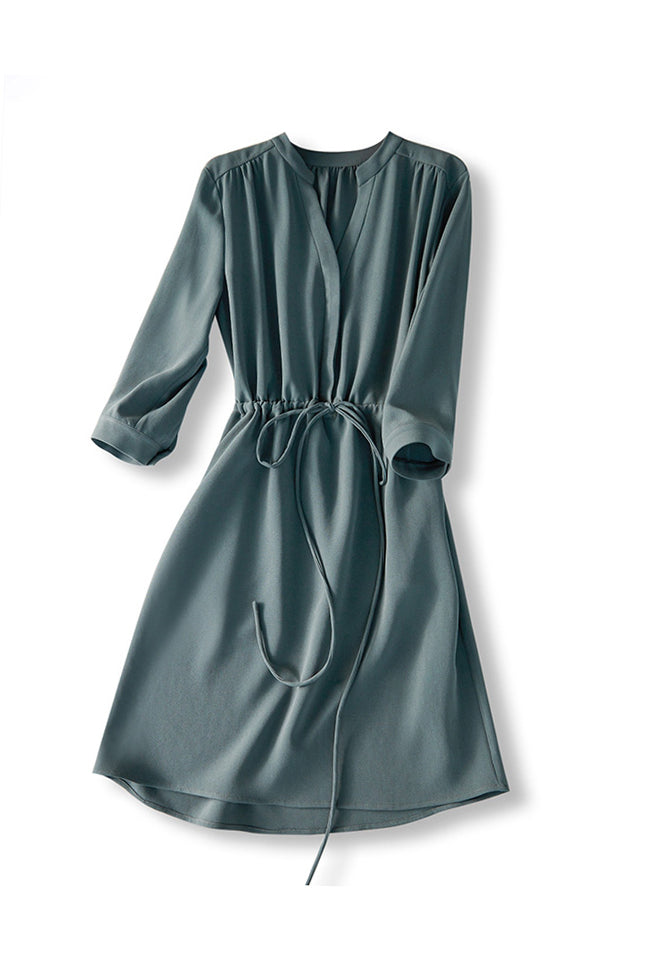 Feminine Skipper Tie-Up Dress