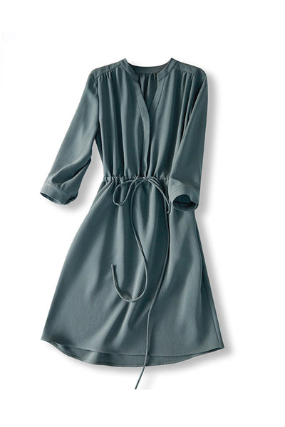 Feminine Skipper Tie-Up Dress