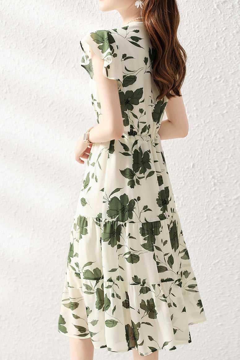 Skipper Collar Floral Flare Prairie Dress