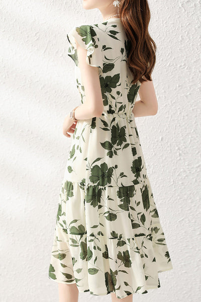 Skipper Collar Floral Flare Prairie Dress