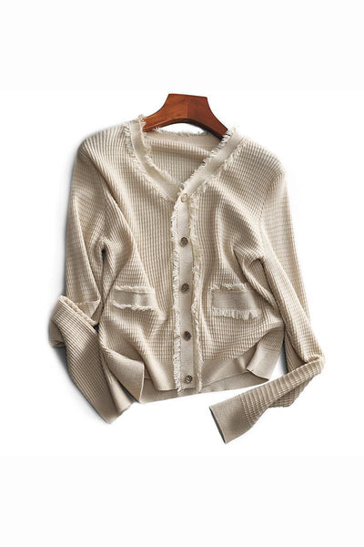 Elegant Fringe Knit Top