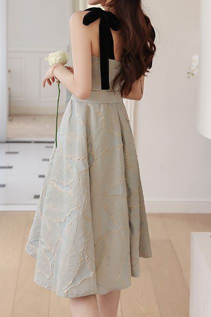 French-style elegant slip evening dress