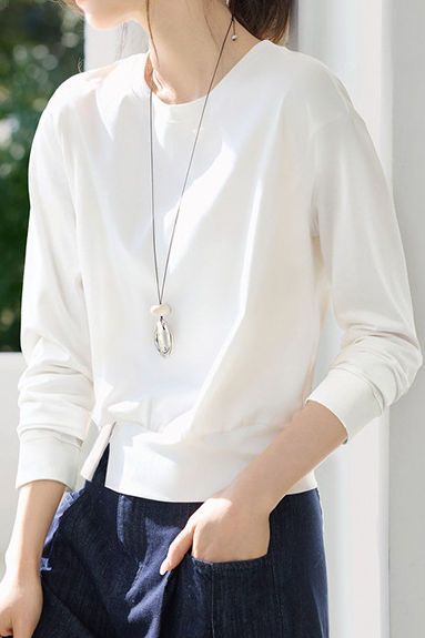 Casual Versatile Round Neck Long-Sleeve T-Shirt