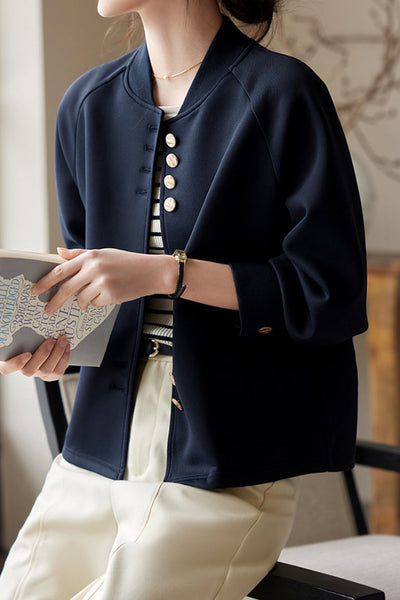 Baseball Collar Raglan Sleeve Sukajan