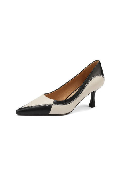 Elegant Office Pointed Color-Block High Heels