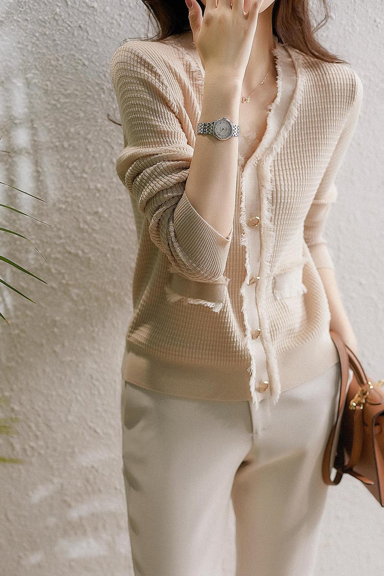 Elegant Fringe Knit Top