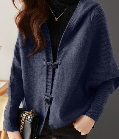 Versatile Knitted Hooded Cardigan Coat