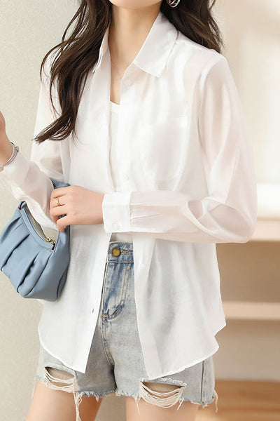Casual Sheer Sun Protection Shirt - 2 Colors Available