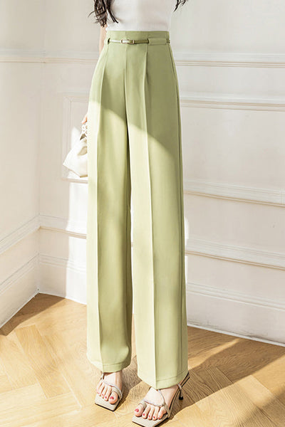 Tuck-In Belted Maxi Tapered Pants - 4 Colors Available