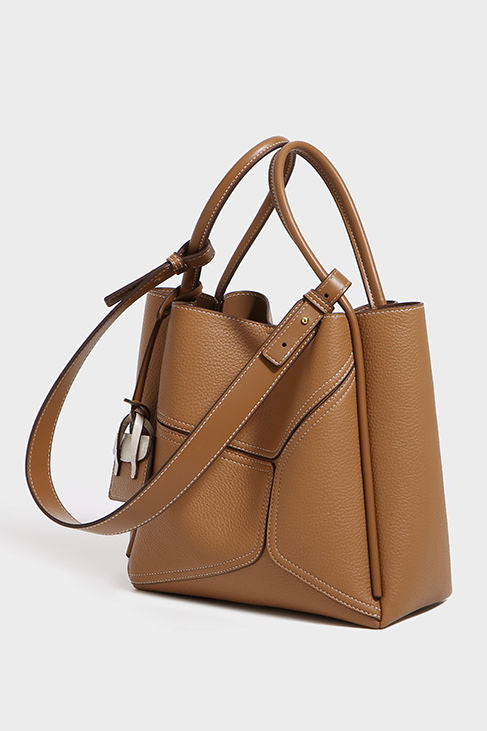Simple Office Spliced Large-Capacity Tote Bag