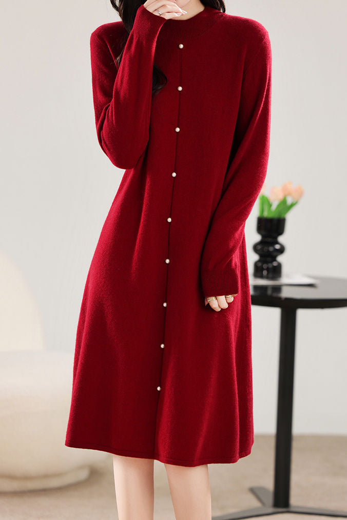 Straight-Leg Loose Knit Dress