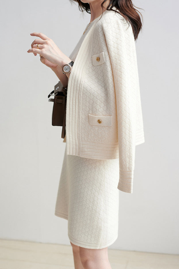 Elegant Knit Sweater and Dress Set