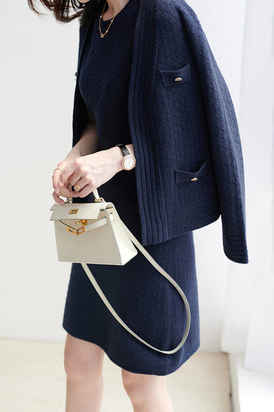 Elegant Knit Sweater and Dress Set