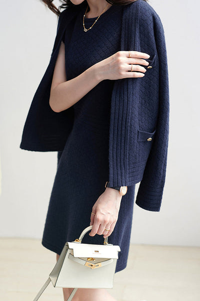 Elegant Knit Sweater and Dress Set