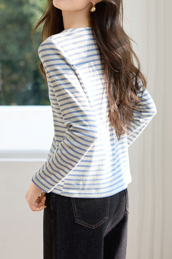 Early Autumn Versatile Fake Two-Piece Knit Top