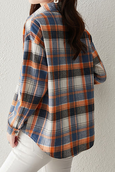 Early Autumn Stylish Casual Checkered Sleeve Shirt