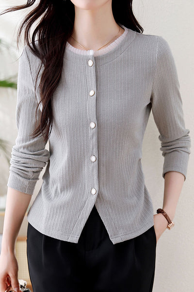 Versatile Lace-Trimmed Patchwork Cardigan