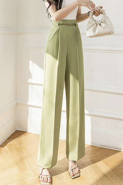 Tuck-In Belted Maxi Tapered Pants - 4 Colors Available