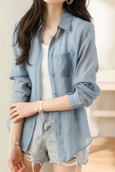 Casual Sheer Sun Protection Shirt - 2 Colors Available
