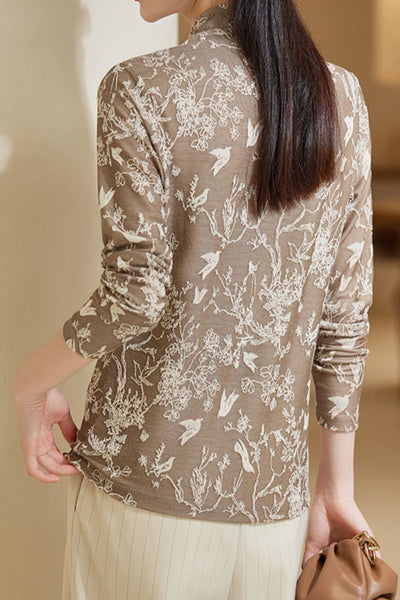 Fashionable Versatile Jacquard T-Shirt