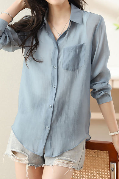 Casual Sheer Sun Protection Shirt - 2 Colors Available