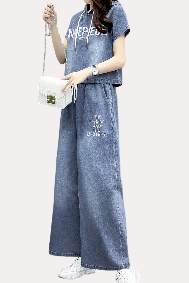 Casual stylish denim set