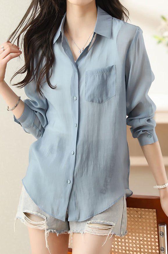 Casual Sheer Sun Protection Shirt - 2 Colors Available