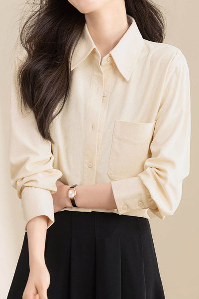 Casual Temperament Corduroy Shirt