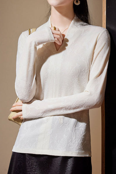 Fashionable Versatile Jacquard T-Shirt