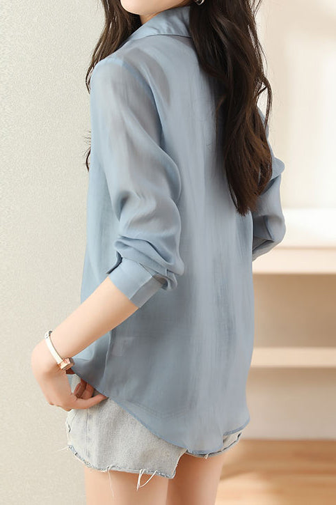 Casual Sheer Sun Protection Shirt - 2 Colors Available