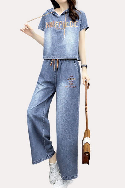 Casual stylish denim set