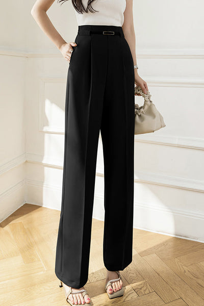 Tuck-In Belted Maxi Tapered Pants - 4 Colors Available