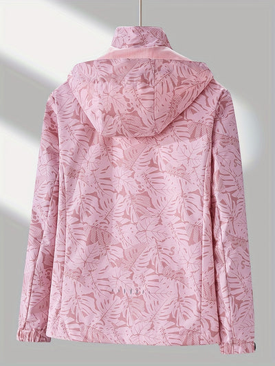 Jasmine | Leaf Printed Windproof Jacket