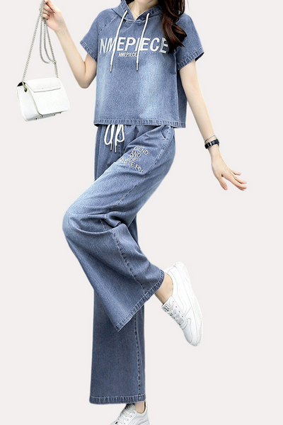 Casual stylish denim set