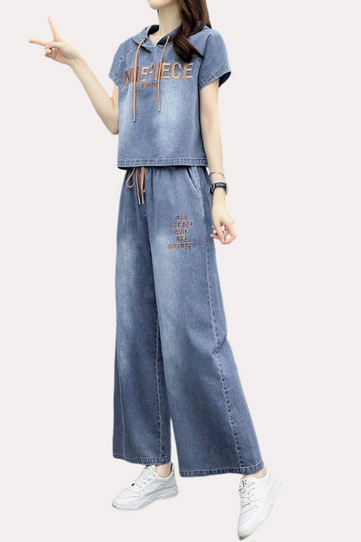 Casual stylish denim set
