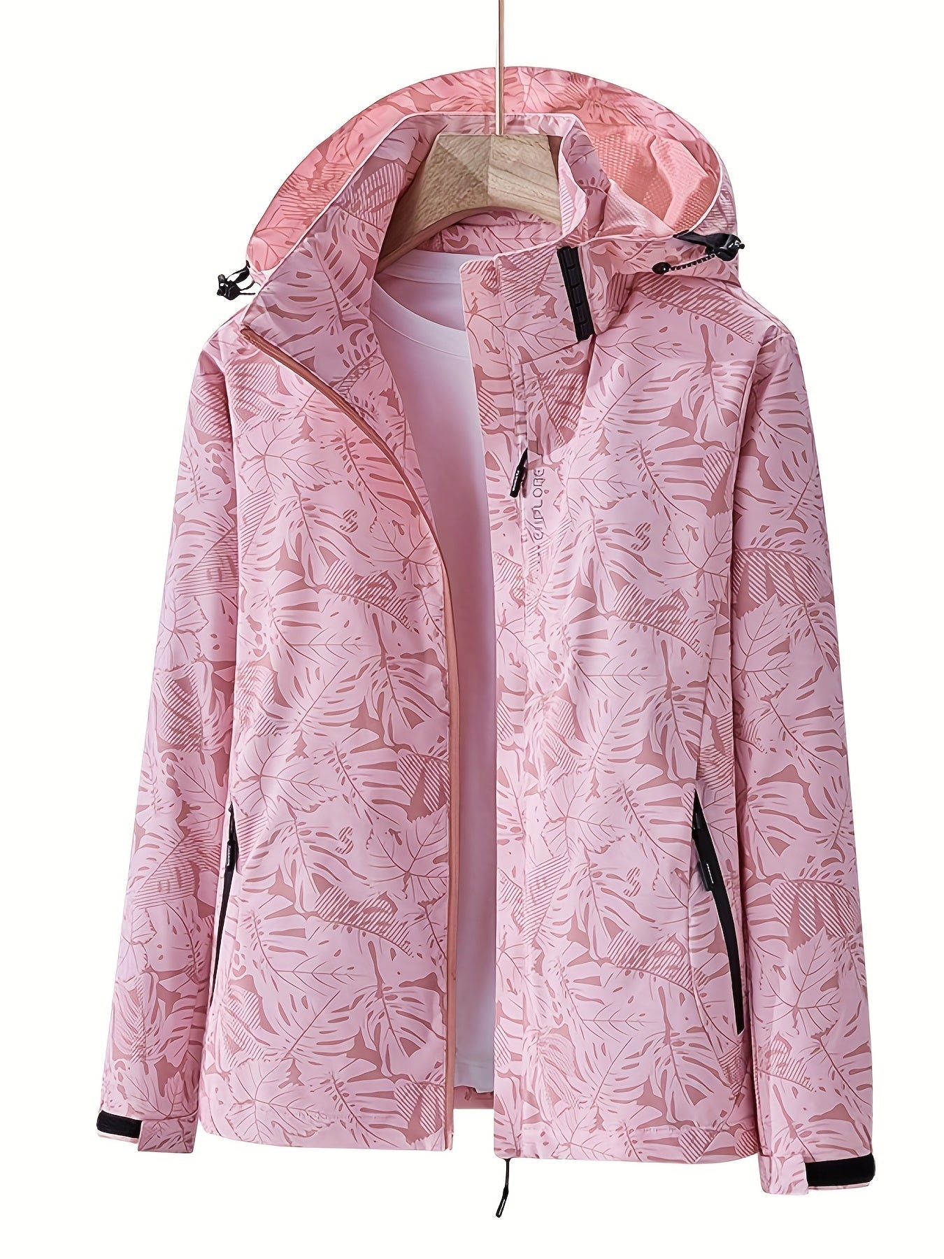Jasmine | Leaf Printed Windproof Jacket