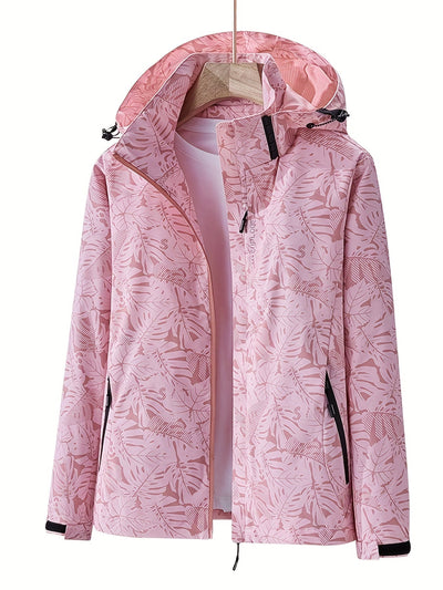 Jasmine | Leaf Printed Windproof Jacket