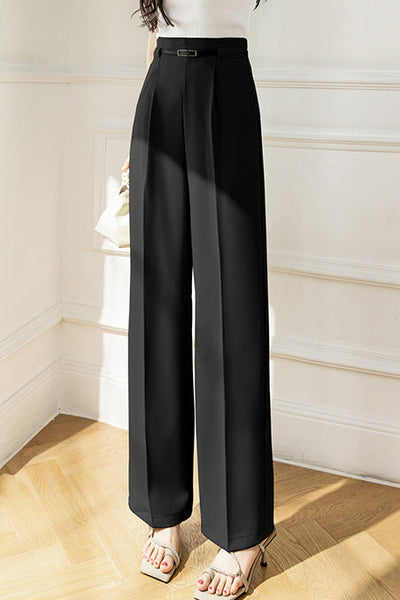 Tuck-In Belted Maxi Tapered Pants - 4 Colors Available