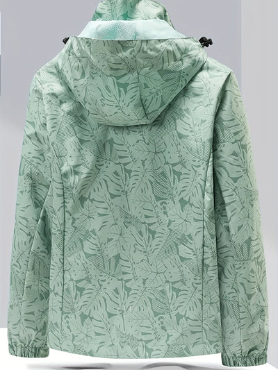 Jasmine | Leaf Printed Windproof Jacket