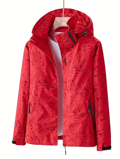 Jasmine | Leaf Printed Windproof Jacket