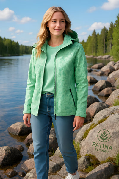 Jasmine | Leaf Printed Windproof Jacket