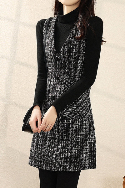 Elegant Suspender Dress