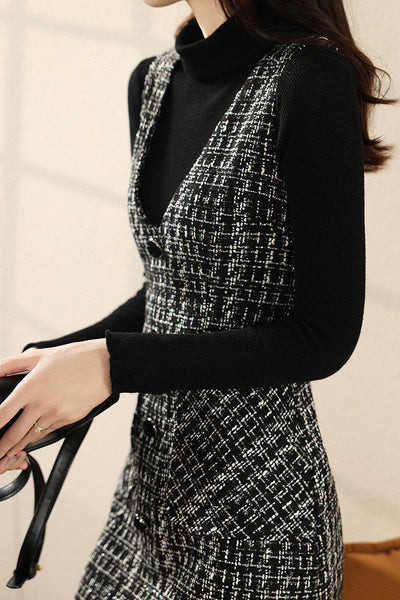 Elegant Suspender Dress