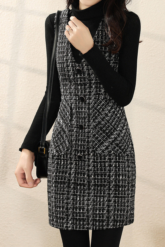 Elegant Suspender Dress