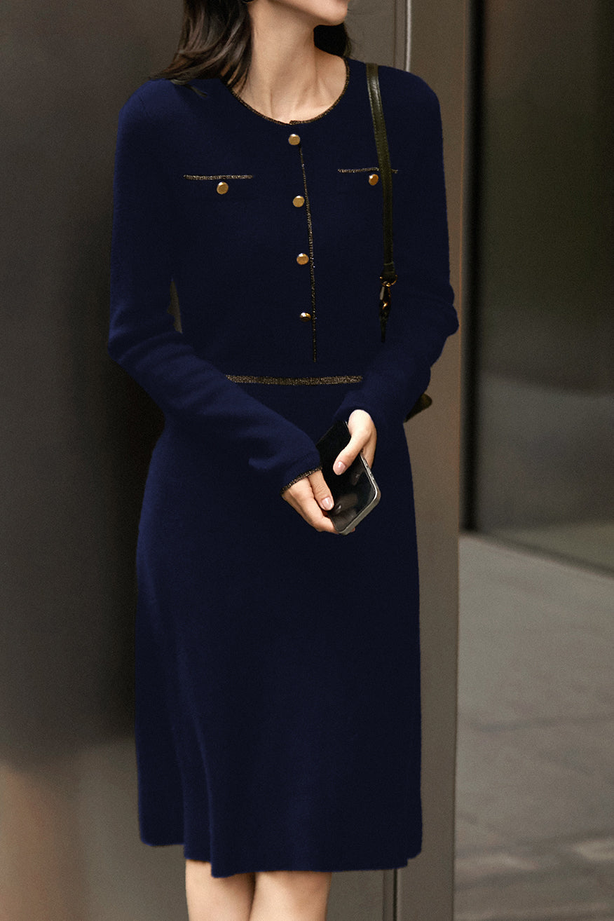 Elegant style knitted dress