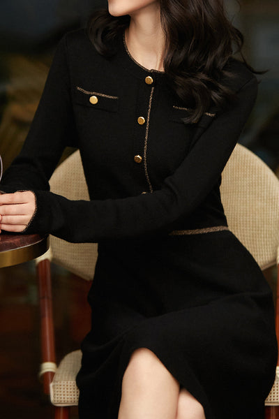 Elegant style knitted dress