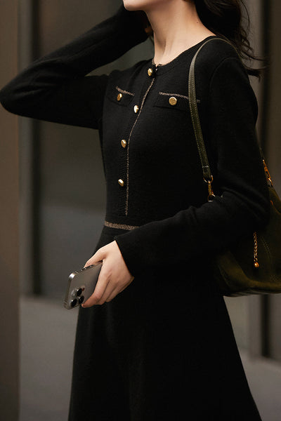 Elegant style knitted dress